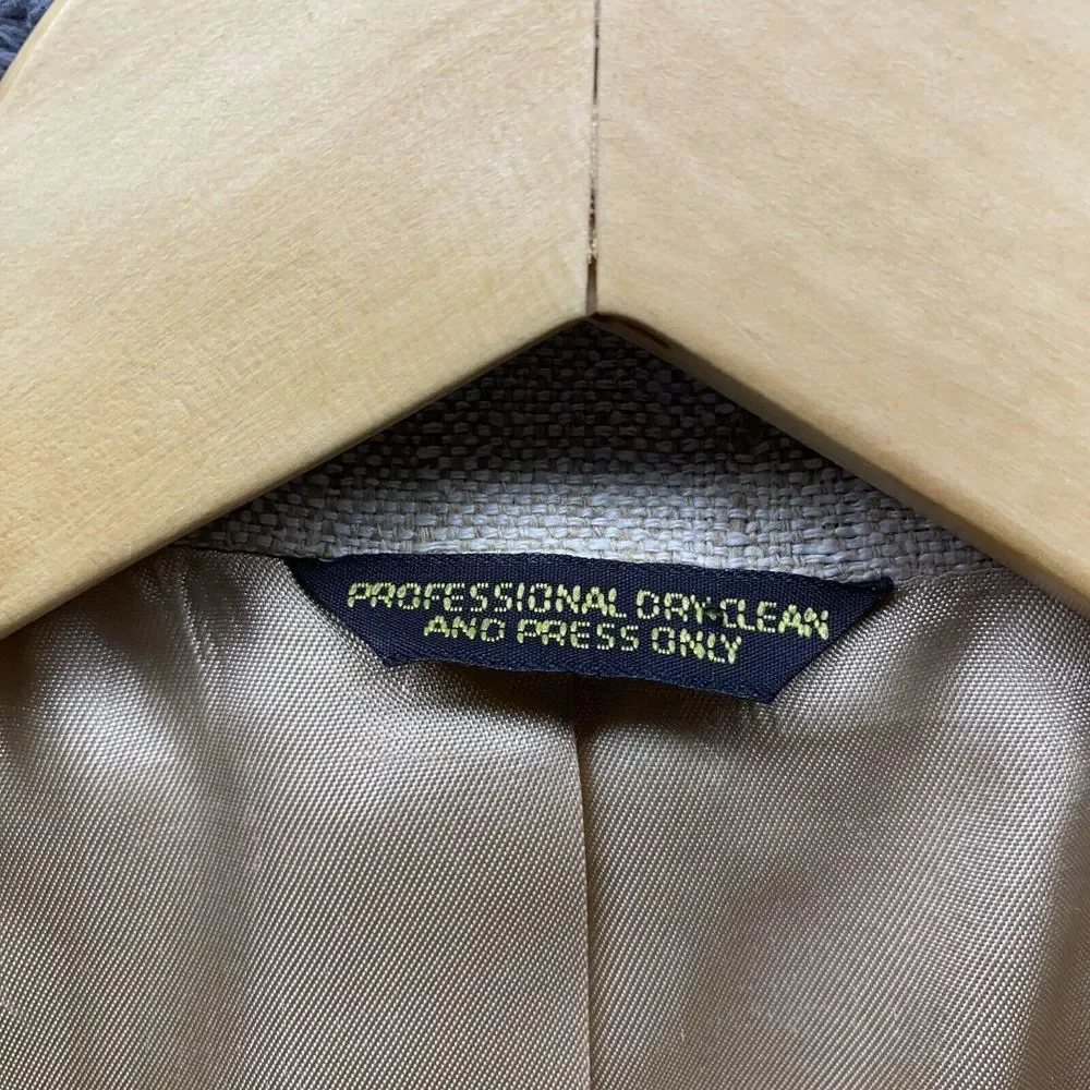 Vintage May D&F Rangoon Blazer Men‎ 40 (S) Matka Silk Beige 2-Button Sport Coat